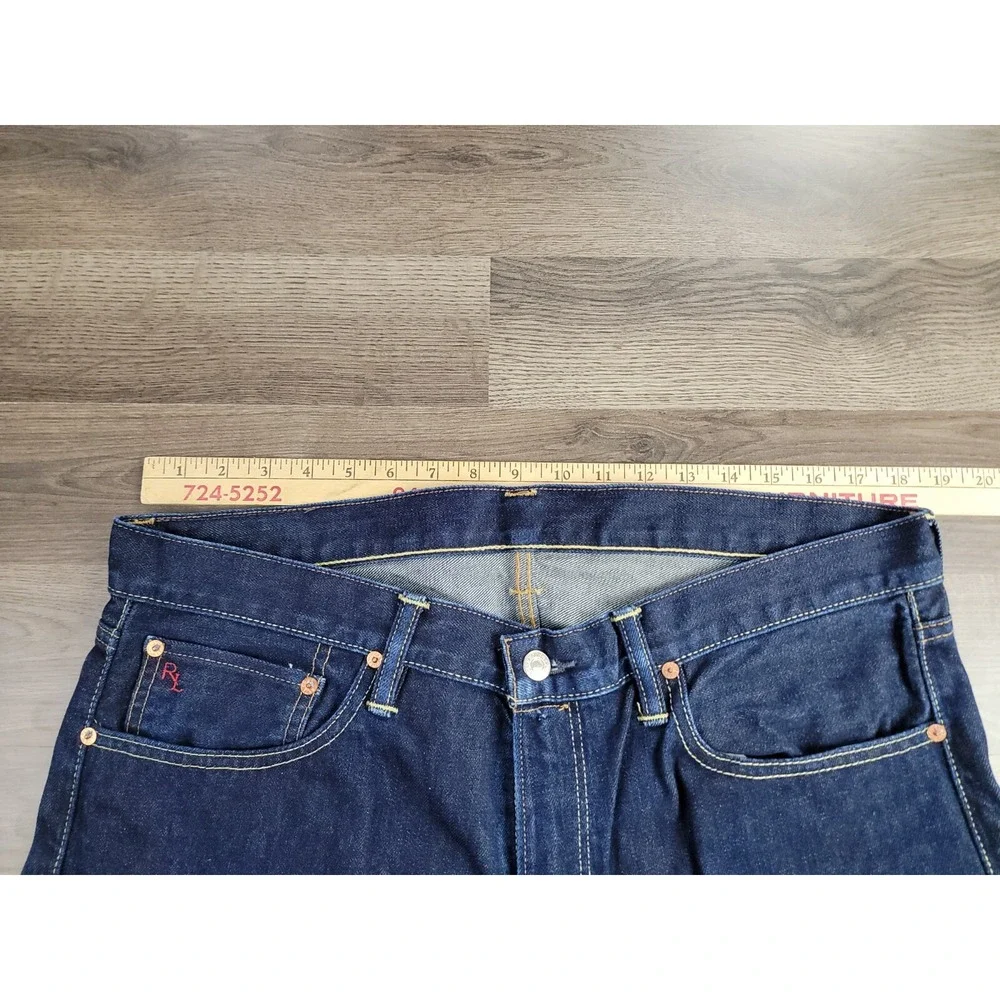 Polo Ralph Lauren Slim Fit Jeans Size 35x32 Dark Wash Stretch Cotton Straight